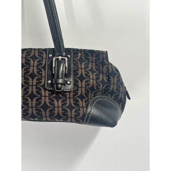 Vintage Y2K Fossil Back Black Brown Shoulder Bag - Picture 2 of 9